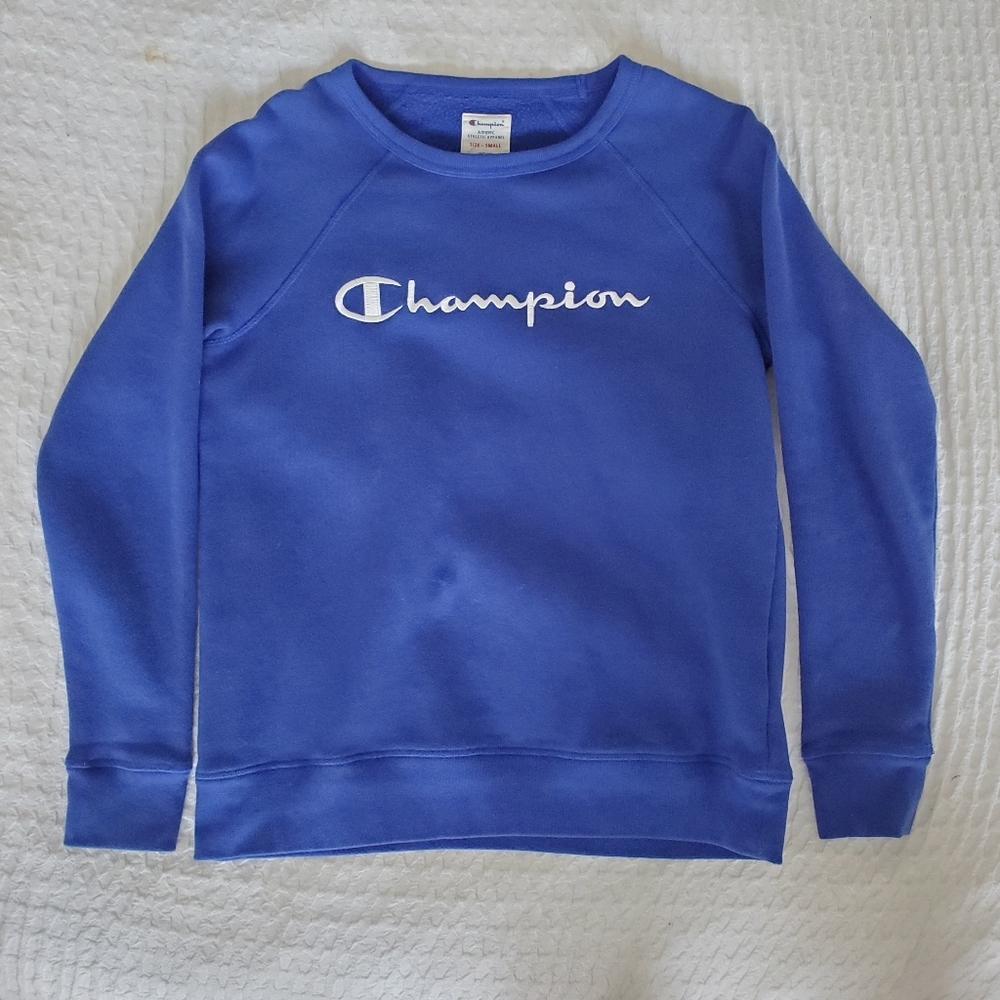 blue champion crewneck